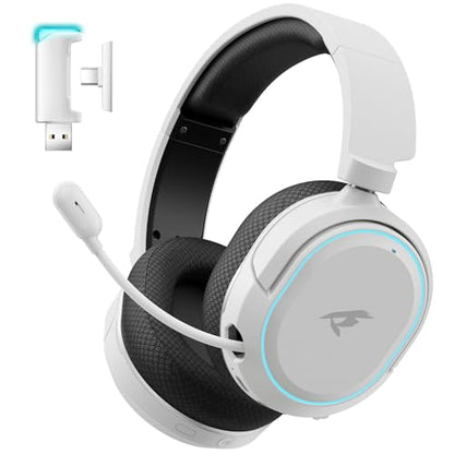 Wireless Gaming Headset 71 Surround Sound 24Ghz USB Gaming Headphones with Bluetooth 54 100H Battery ENC Noise Canceling Mic 35mm Wired RGB Light Wireless Headset for PC PS5 PS4 Mac Switch