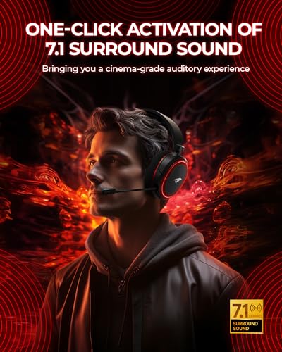 Wireless Gaming Headset 71 Surround Sound 24Ghz USB Gaming Headphones with Bluetooth 54 100H Battery ENC Noise Canceling Mic 35mm Wired RGB Light Wireless Headset for PC PS5 PS4 Mac Switch